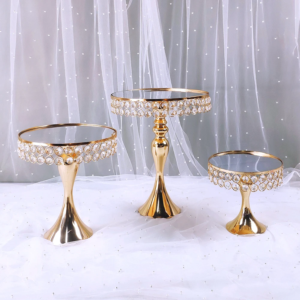 

1pcs mirror cupcake mirror cake stand set silver display sweet cake decoration