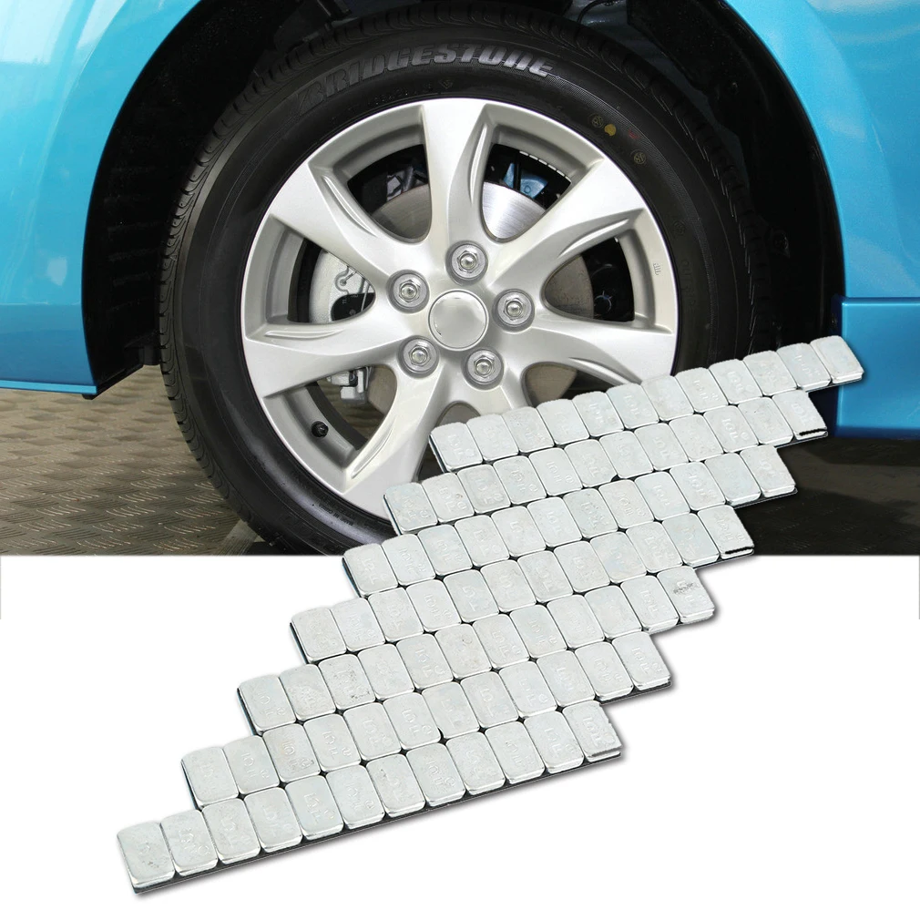 

New 100x 60g Adhesive Lead Free Stick On Wheel Balance Weights 12x 5g Cars Motorbike Adhesive Cars Tire Balance Block