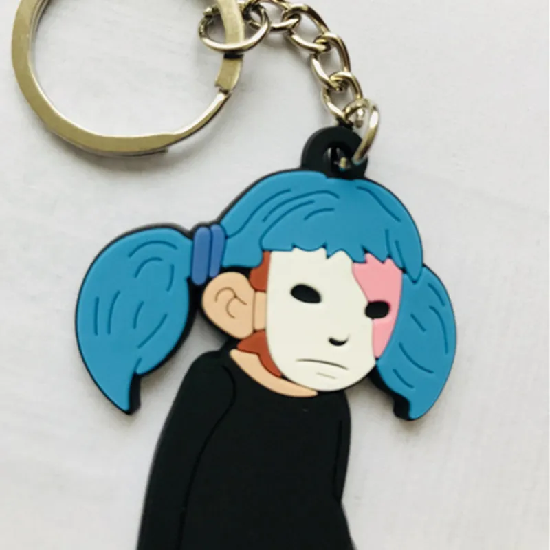 keychain Аниме игра Салли лицо косплей костюм 3D принт тонкая молния секция толстовки Толстовка Женская Повседневная Толстовка Салли лицо парик латексная маска - Цвет: keychain