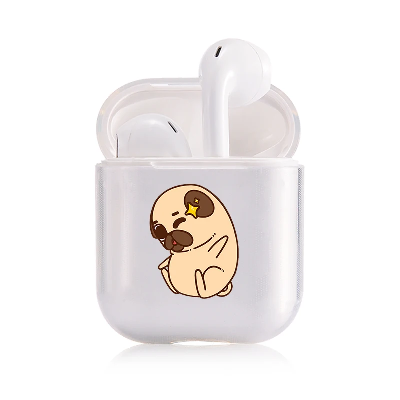 Pets Pug наушники чехол для Apple AirPods 2 Жесткий Чехол беспроводной Bluetooth наушники милые AirPods защитный для AirPod Silm чехол - Цвет: I202477