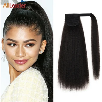 

Alileader High Quality Wrap Around Ponytail 7 Color Wrap Around Ponytails Kinky Synthetic Ponytails Clip In Ponytail Extension