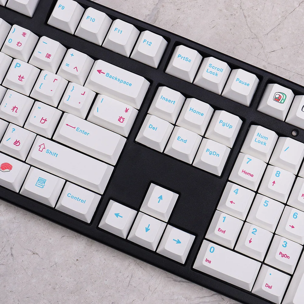 Sushi TaiChi Cherry Profile Dye-Sub PBT Keycap Set - Japanese Custom Design