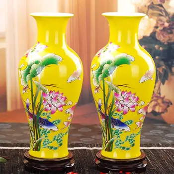 

Jingdezhen ceramics dried flowers vase decoration flower arrangement home crafts ornaments modern home decoration furnishings