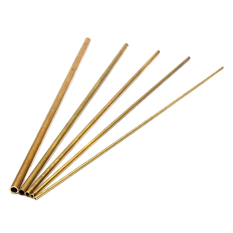 100PCS Brass Tubes Diameter 2mm/3mm/4mm/5mm/6mm Length 300mm Long 0.3mm Wall Brass Pipe Brass Tube Cutting Tool High Quality
