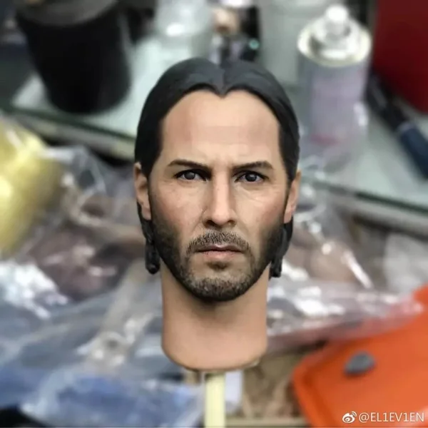 Custom 1:6th Keanu Reeves head sculpt For 12" HT DAM TBL Male Figure 