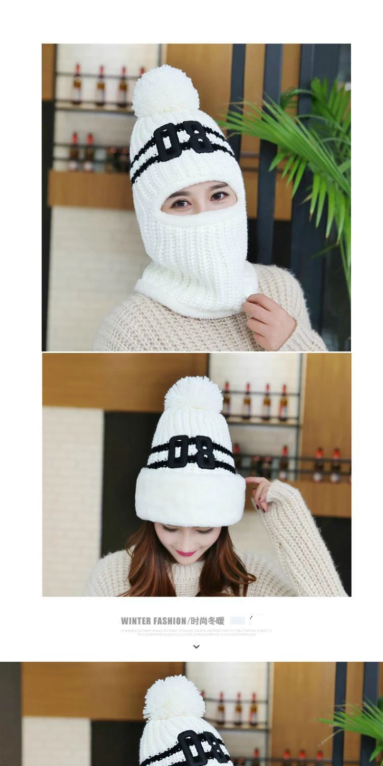 Шапки Skullies для родителей и детей, плотные меховые утепленные шерстяные шапки с помпоном, теплые зимние вязаные шапочки, модные шапочки для взрослых и детей