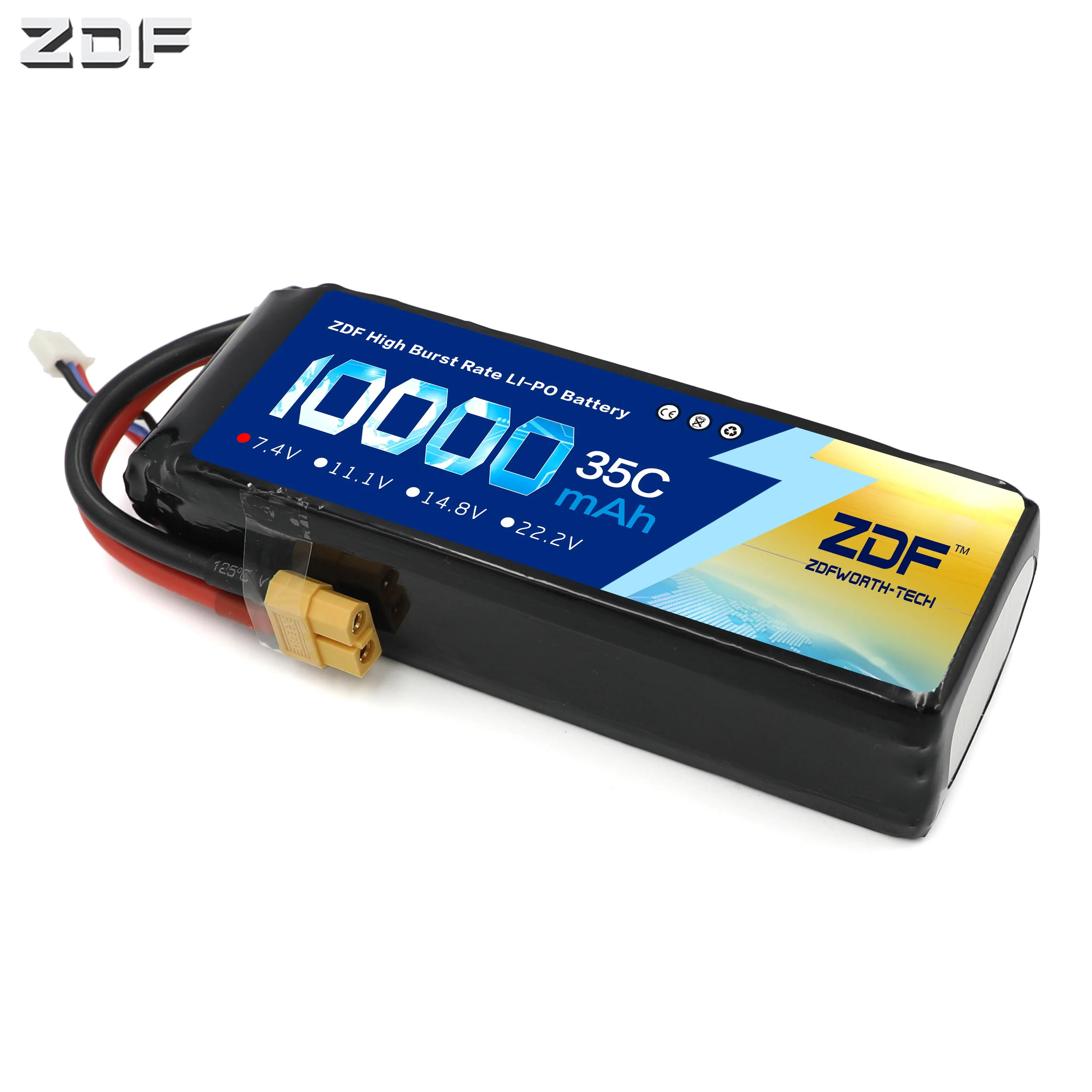 ZDF Power 7 4 v 10000mah 35C литий-полимерный аккумулятор XT90 XT60 T штекер для 1:8 1:10