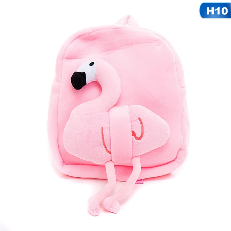 Cute Cartoon Animal Mini Plush Backpacks Baby Bags Flamingo Unicorn Kids Backpack Detachable Plush Shoulder Kindergarten Bag