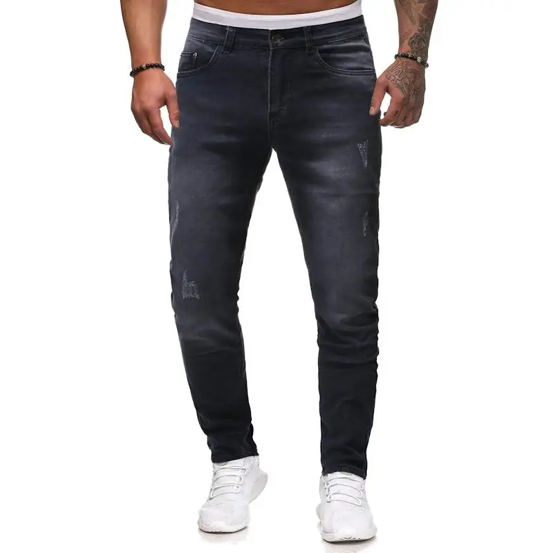 Jeans for Men Denim Blue Black Straight Denim Jeans Men Hip hop Slim fit Trousers Leisure New - Цвет: Black 1311B-K70 P50
