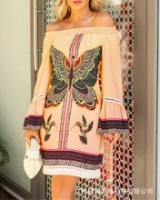 Robe d'été à imprimé papillon pour femmes, nouvelle collection 2022 