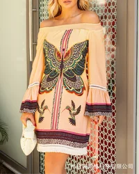 Vestido con estampado de mariposa para mujer, novedad de verano 2022