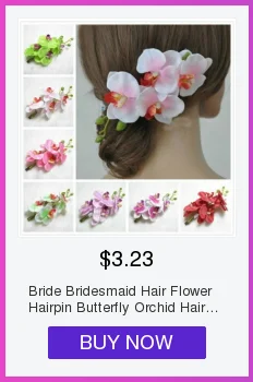 Невесты волос цветок шпилька бабочка Орхидея волос украшение волос 4 цветок аксессуары для волос Макияж