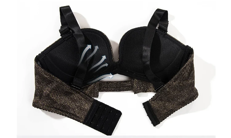 glittery hollow out sexy women lingerie wire free adjustable Bralette seamless panties thick bra brief set fashion underwear