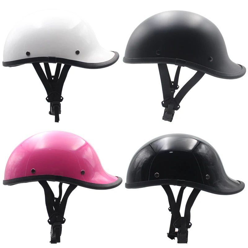 

Skull Cap Motorcycle Helmet Vintage Half Face Helmet Retro German Style chopper Cruiser Moto Helmet Capacete Casco Casque Kask