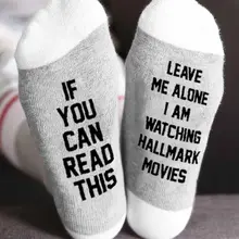 Женские носки; сезон осень-зима; Новинка; модная повседневная с буквенным принтом; теплые трендовые хлопковые носки без пятки