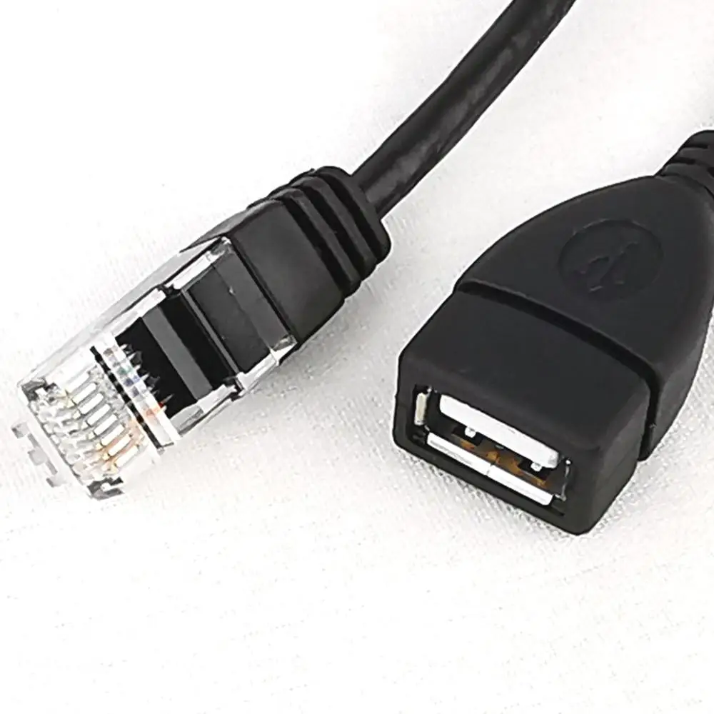 DSLRKIT Gigabit Ethernet Active PoE Splitter 48V to 5.2V 2.4A with USB Female Type A Port