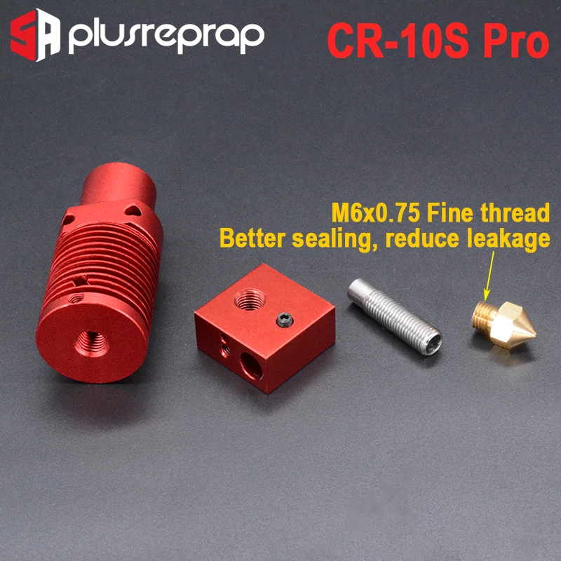 3D Printer Parts Extruder Hotend Kit Aluminum Heat Block Mk8 Nozzle  Without Heater Thermistor for Ender-3/CR-10/CR 10S Pro