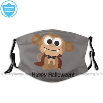 

Halloween Monkey Mouth Face Mask Cute Vampire Monkey Facial Mask Adult with 2 Filters Polyester Funny Mask