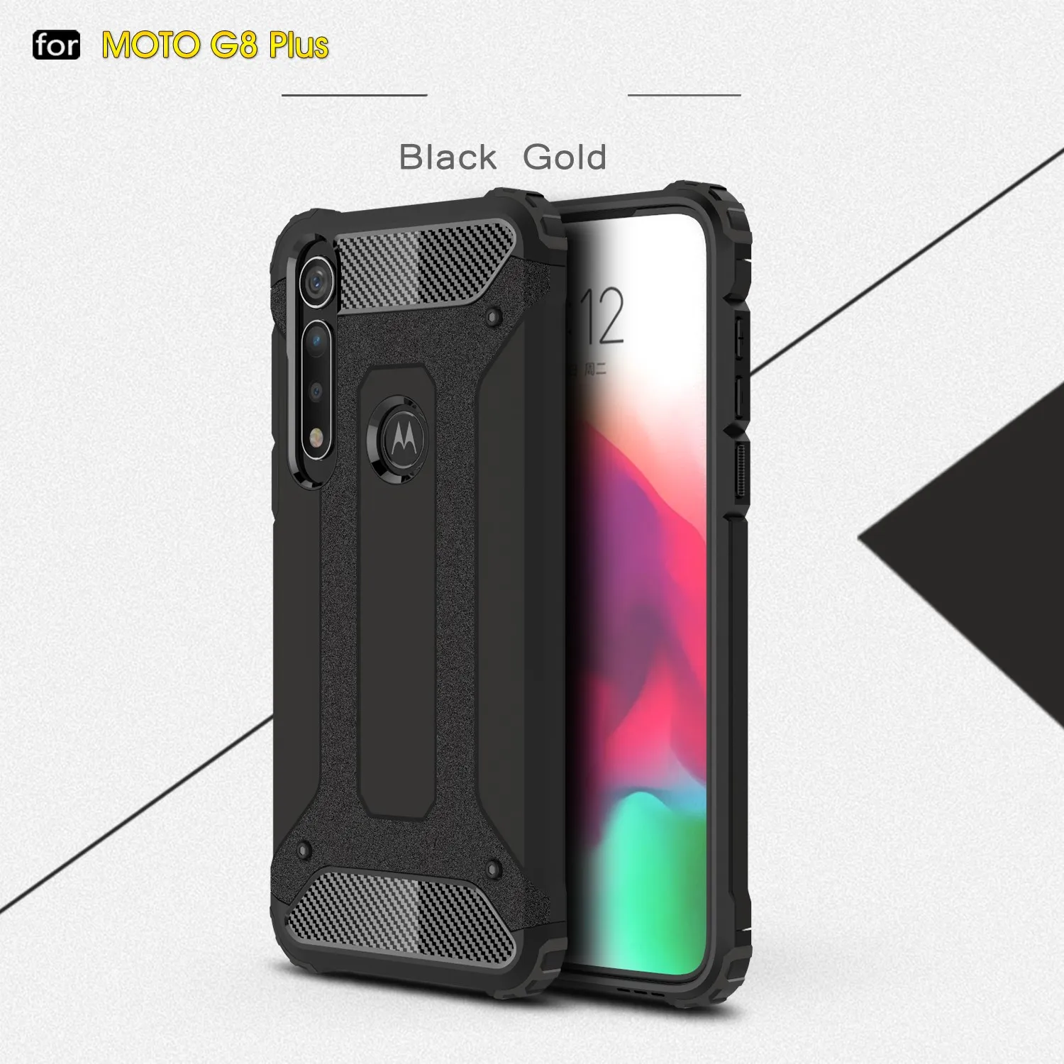 Для Motorola Moto G8 Plus силиконовый Жесткий ПК сверхпрочный бронированный защитный