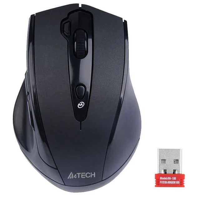 Мышь A4 V-Track G10-810FS черный оптическая(2000dpi) беспроводная USB(7but