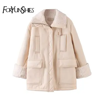 

Winter 2020 Women Outerwear Thicked Warm Parka Coat Woman Lamb hair Long Jacket Women's Thick Plus Size Padded Clothing