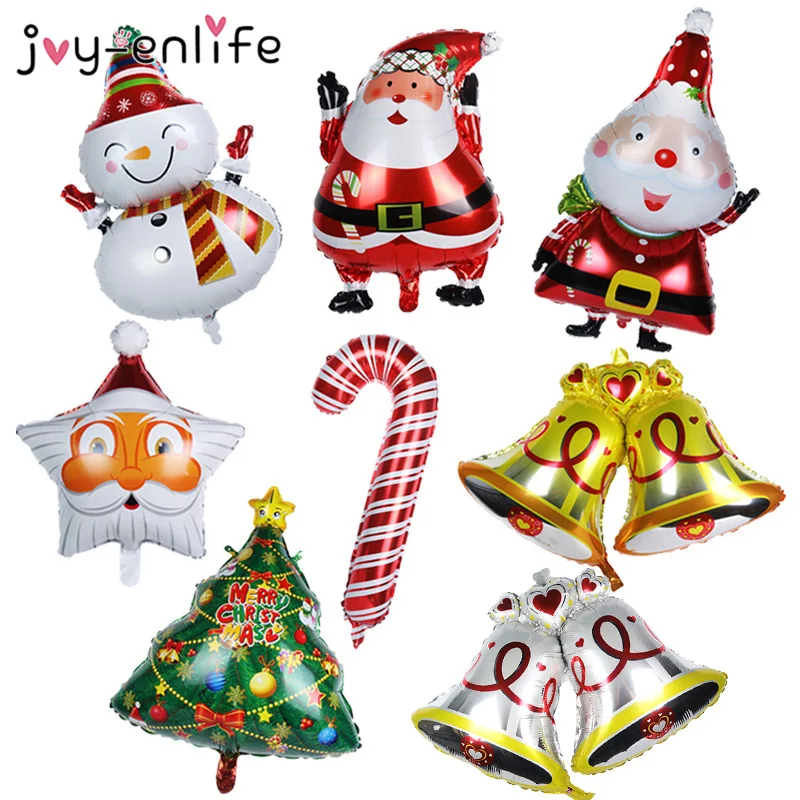 Рождественские украшения, шары, Санта Клаус, снеговик, рождественские фольгированные шары, украшения для рождественской вечеринки, новогодний декор