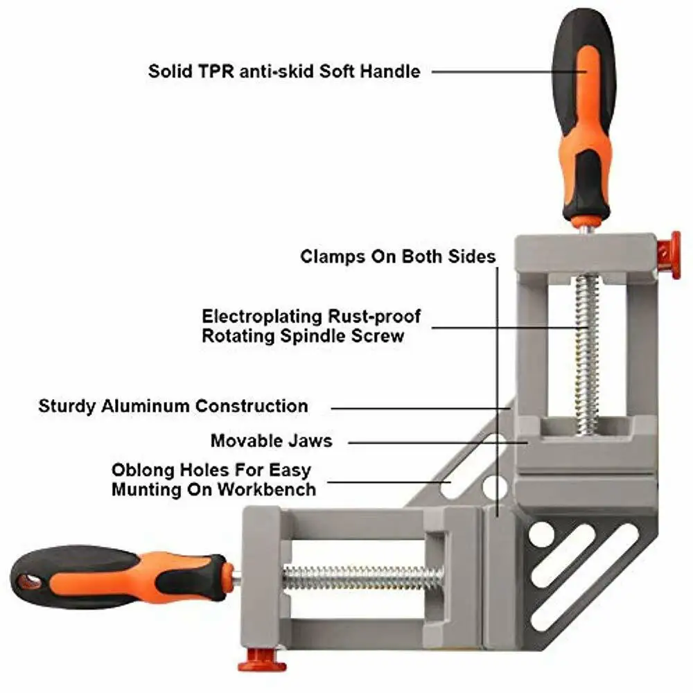 90 градусов двойная ручка быстросъемный угловой зажим для сварки, деревообработка
