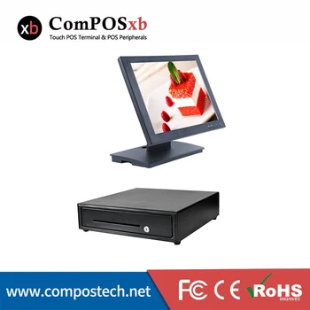 

ComPOSxb 15 inch vertical base screen monitor with 410 cash drawer