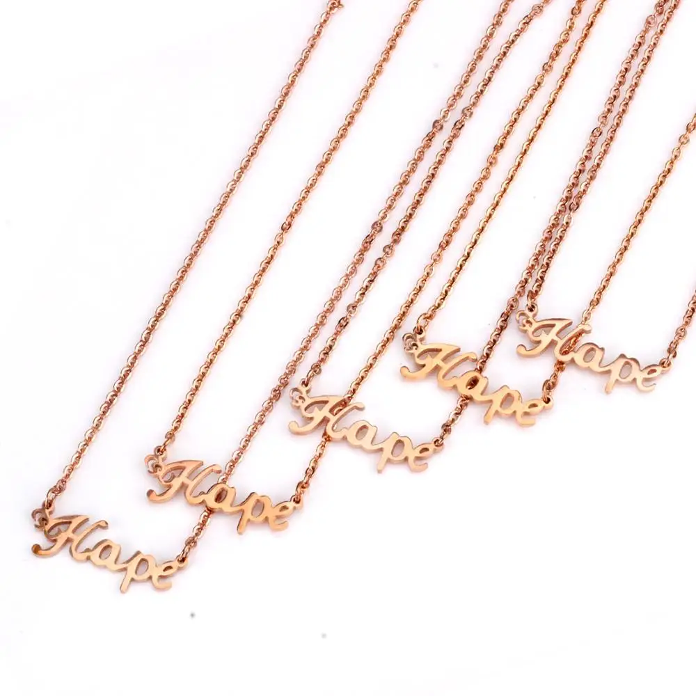 Luxxisskids BabyGilr Neckalce оптовая продажа 5 шт./лот из нержавеющей стали розовое золото