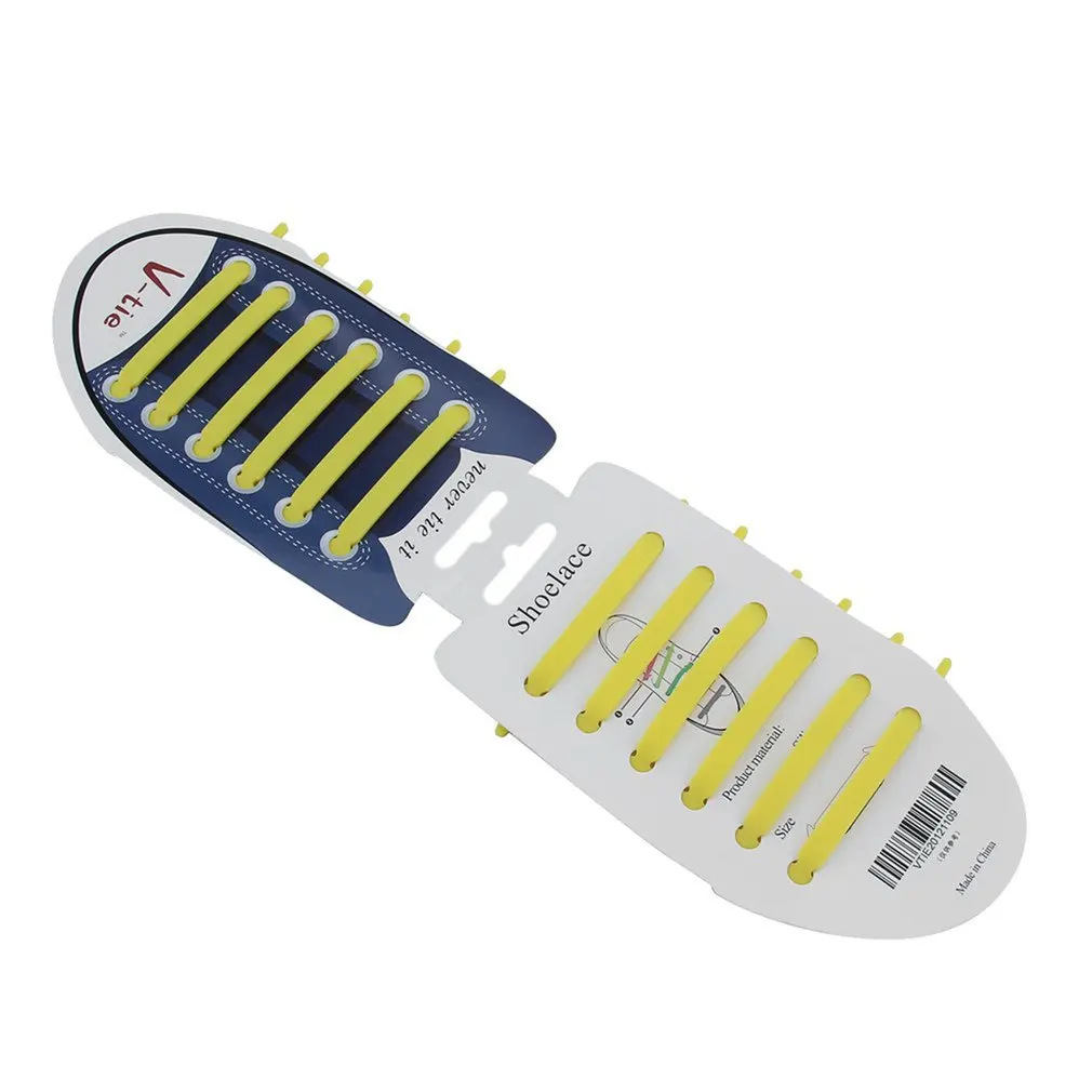 12Pcs/Set Creative Shoelace Unisex Women Men Athletic Running No Tie Shoelaces Elastic Silicone Shoe Lace All Sneakers 9 Colors
