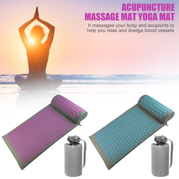 

Acupuncture Yoga Non Woven Sponge Mat and Pillow Acupoint Massage Cushion with Cotton Bags Relieves Fatigue Insomnia