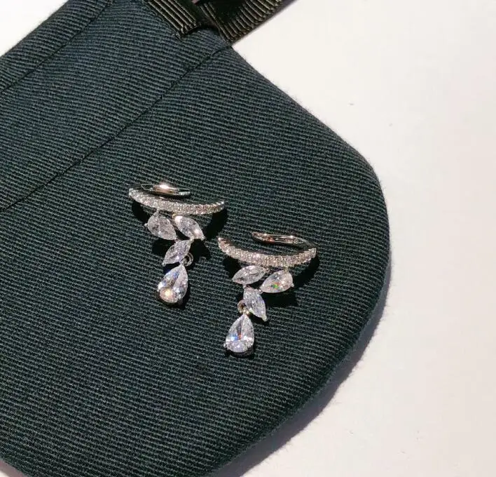 women water drop ear bone clip without ear pierced ear clip silver ear nails cool fairy super fairy high sense ear accessories