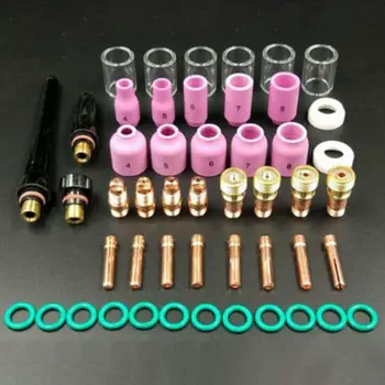 

49Pcs/Set TIG Torch Accessories Welding Torch Gas Lens #10 Cup Tool Accessories For Tig WP-17/18/26 High Quality