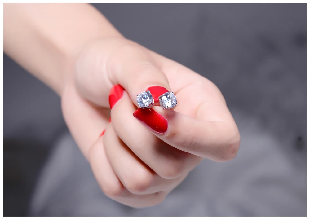 silver stud earrings 14
