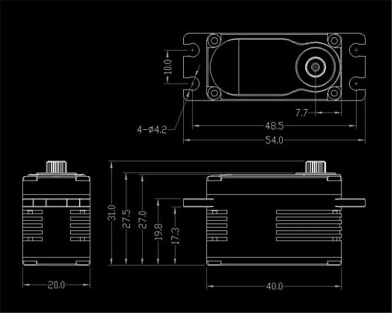KINGMAX Максимальная мощность servo BLS02L-25kg.cm BLS03L-31kg.cm BLS04L-36kg.cm высокоскоростной высокий крутящий момент Водонепроницаемый промышленная сервомоторная