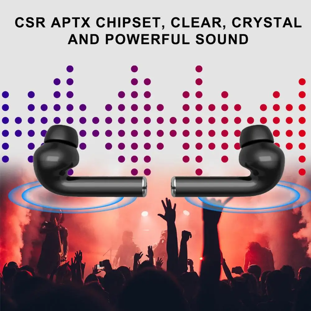 Bluetooth 5 0 Touch Control Wireless Earbuds TWS Stereo Headphones Built in Mic 30 Hours Playtime Deep Bass Sports Earphone