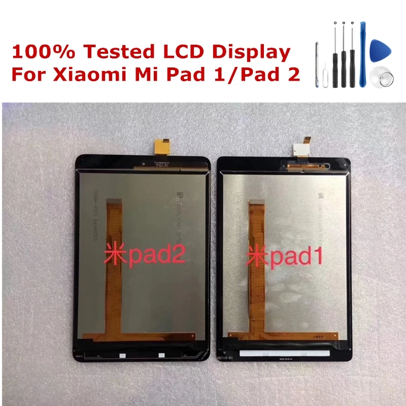 100% протестирован для Xiaomi Mi Pad 1 / 2 жк дисплей сенсорный экран дигитайзер в сборе
