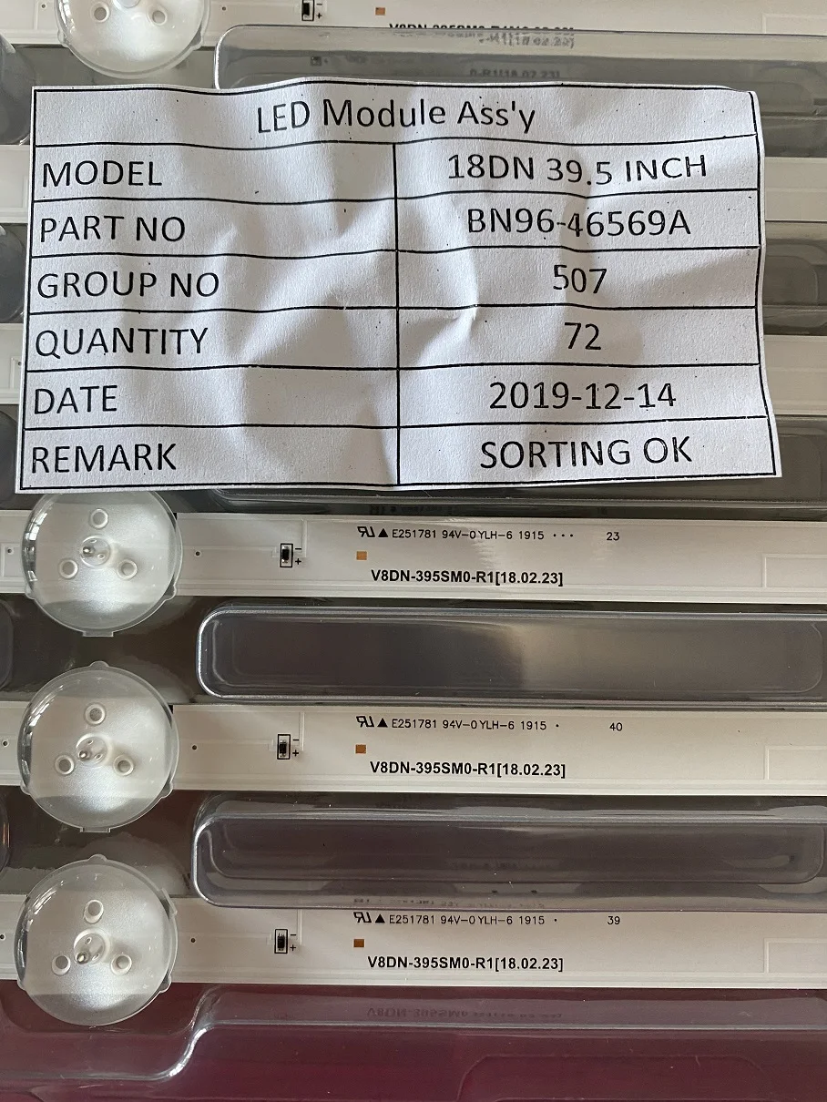 TV용 LED 백라이트 바, 40J5209 UE40N5300AK UE40N5300 UN40J5290 UN40J5290AG UN40T5300 UN40T5300AG V8DN-395SM0-R1
