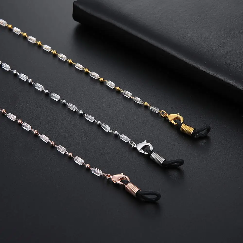 Skyrim Crystal Beaded Glasses Chain Women Eyeglasses Lanyards Strap