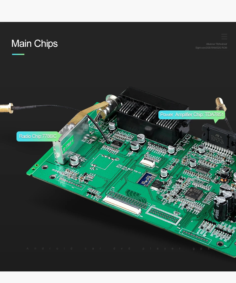 Best Uniway 8" 2 din android 8.1 car dvd for vw passat b6 b7 golf 5 6 tiguan polo octavia rapid fabia multimedia navigation player 4