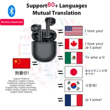 

Connect APP Translation Headphones 80 Languages Instant Translate Smart Voice Translator Wireless Bluetooth Translator Earphone