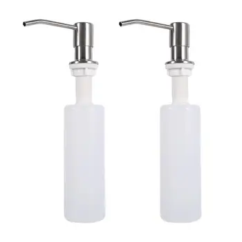 

2pcs 300ml Sink Liquid Soap Bottle Dispenser Detergent Pump Bottle Essence Dispenser Washbasin Supply For Kithcen Bathroom White