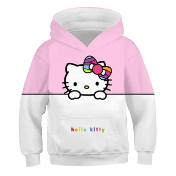 

hello-kitty 2020 winter autumn and winter boys and girls 3D printed hoodie.