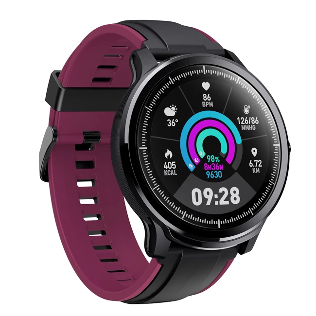 purple LEMDIOE Мульти спортивный режим смарт часы для мужчин IP68 водонепроницаемый пользовательский циферблат Полный сенсорный Smartwatch для Xiaomi Iphone - Цвет: purple