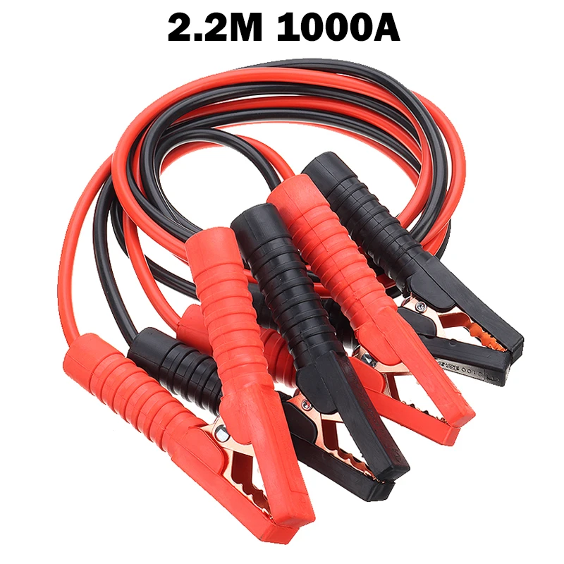 Cables refuerzo de batería de coche de alta resistencia, Cables de puente para furgoneta, camión, accesorios de automóviles, 2,2 metros, 1000A| Cables pasacorriente| - AliExpress