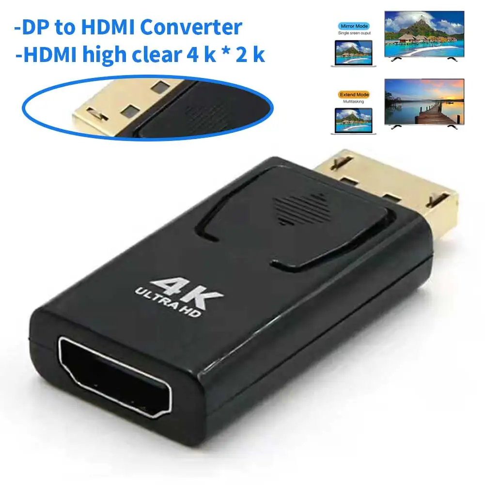 DP к HDMI Max 4K/1080P порт дисплея штекер гнезду черный адаптер высококачественный Dp Hdmi