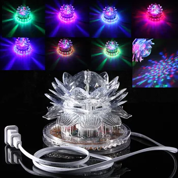 

Mini LED Effect Lamp Auto Rotating 48LED RGB Crystal Projector 90-240V 100cm Music Light for Club Disco Christmas Show