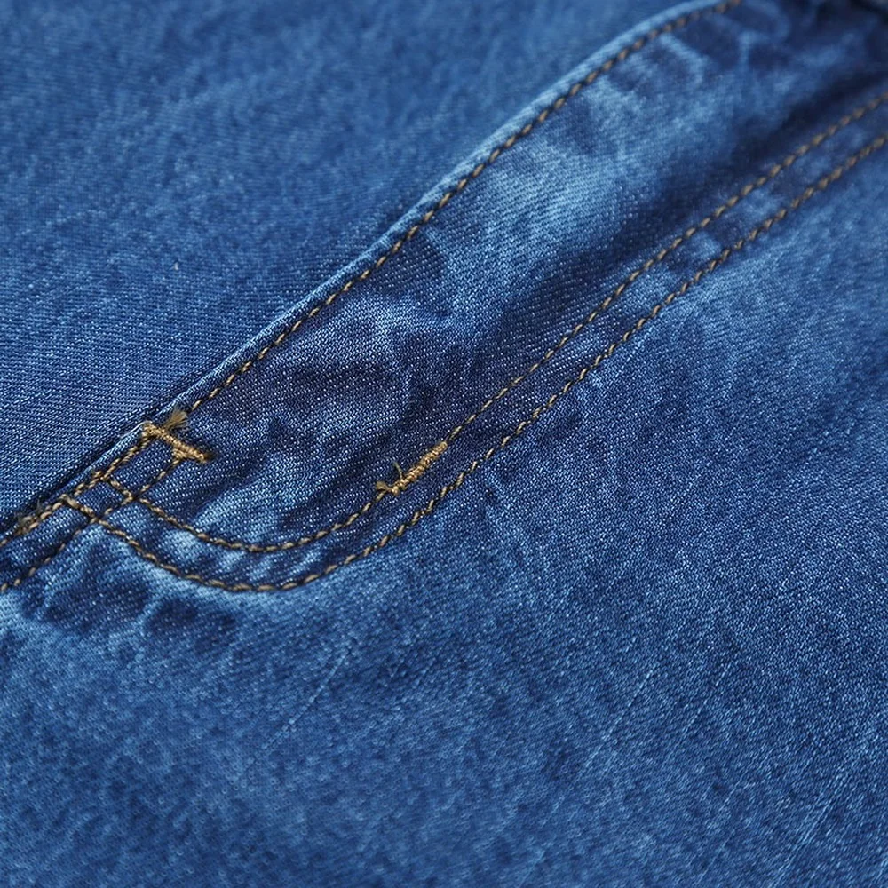 2021 Mens Classic Thin Summer Jeans Blue Male High Waist Denim Overalls 100% Cotton High Quality Brand Men Jean Pants Size 40 42 5