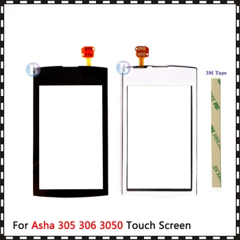 

High Quality 3.0" For Nokia Asha 305 306 3050 Touch Screen Digitizer Sensor Outer Glass Lens Panel Black