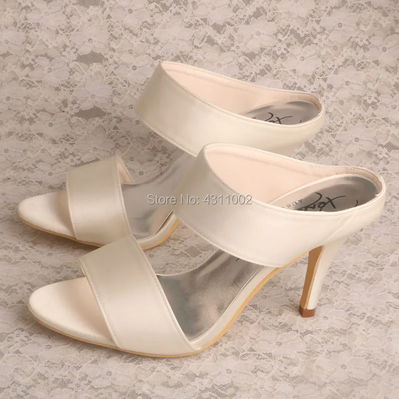

23 Colors Ivory Womens Dress Sandals Size 11 High Heel Summer Wedding Sandal Slipper